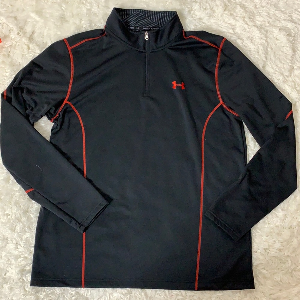 Men’s Black & Red  Under Armour Lightweight Fitted Jacket Size XXL